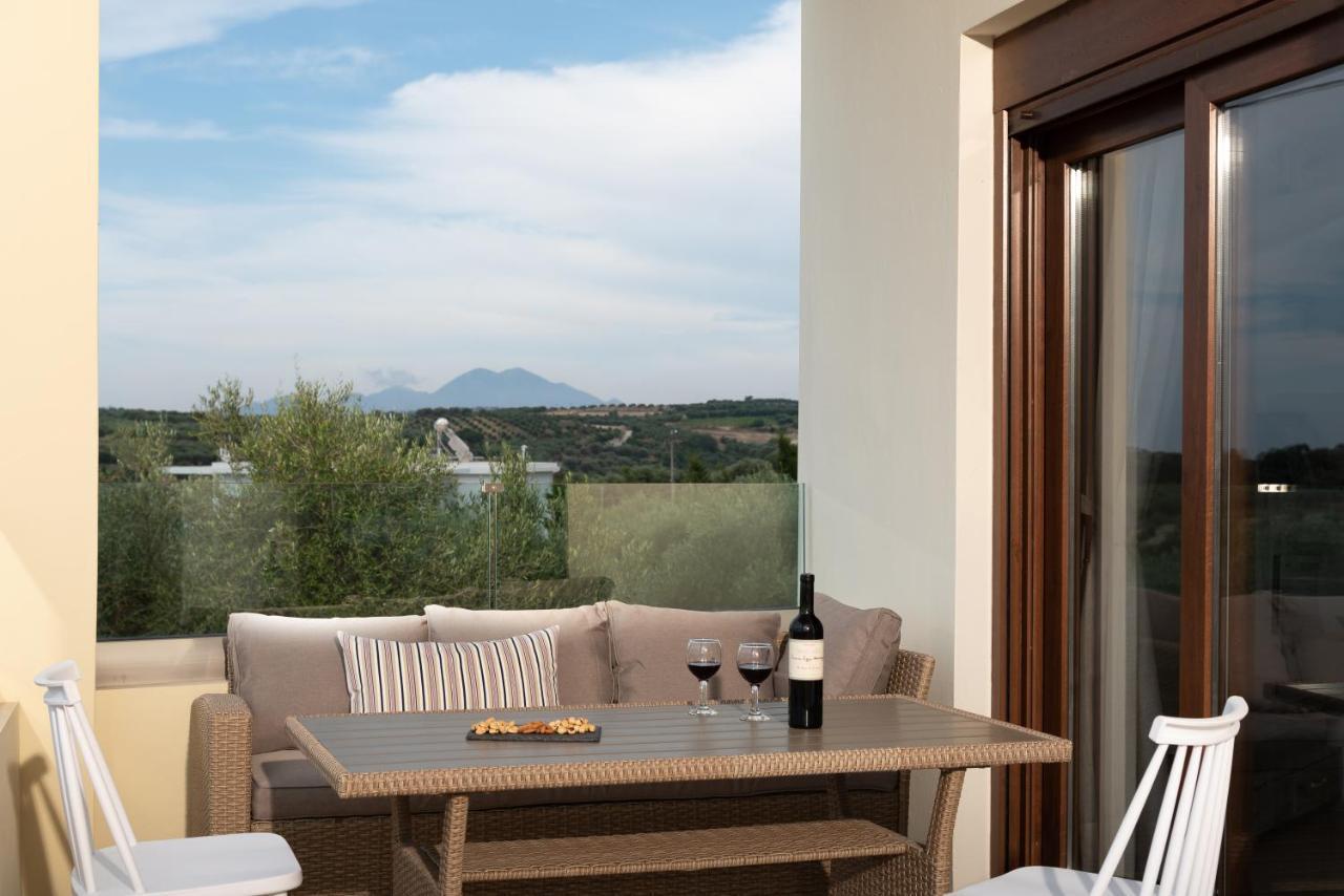 Family Villa Rousa In Rethymno With Pool, Bbq And Kids Area Loutra Exterior foto